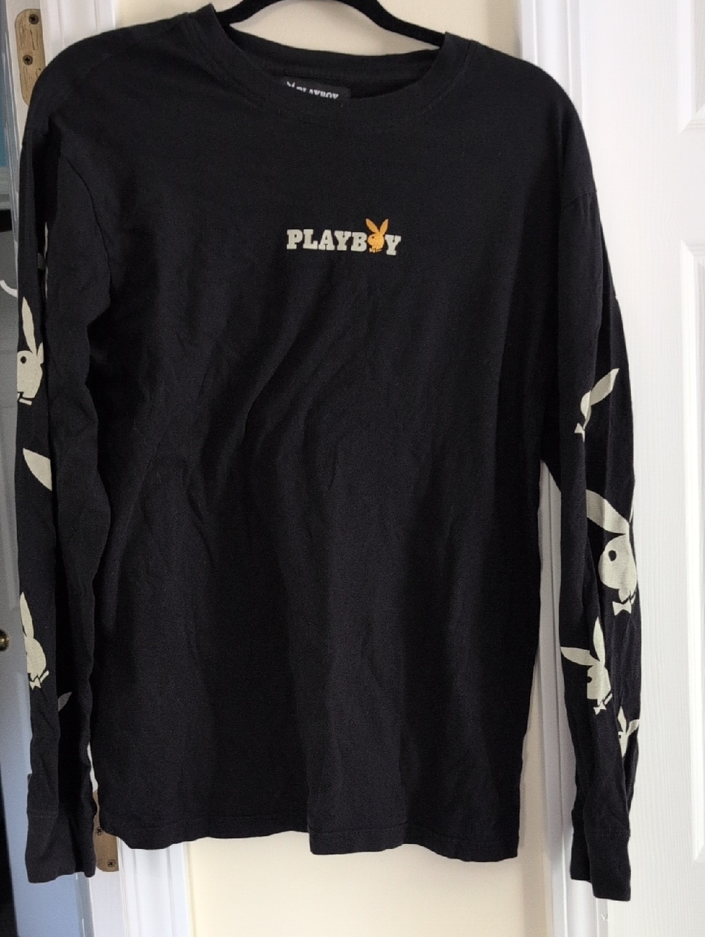 PLAYBOY Black Logo Crewneck Tee